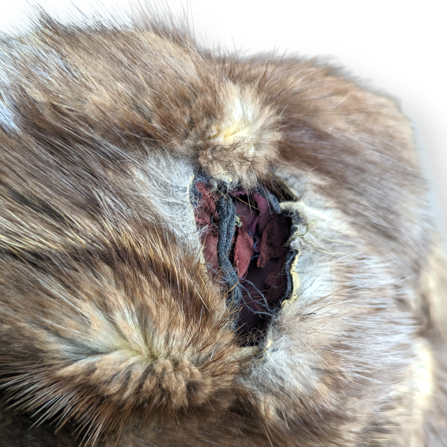 David Vard Vintage Ireland Dublin Brown Real Fur Coat Jacket Women Size Medium