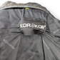 Kor@Kor Black Leather Biker Motorcycle Jacket Fur Lining Women Large (EU 46)