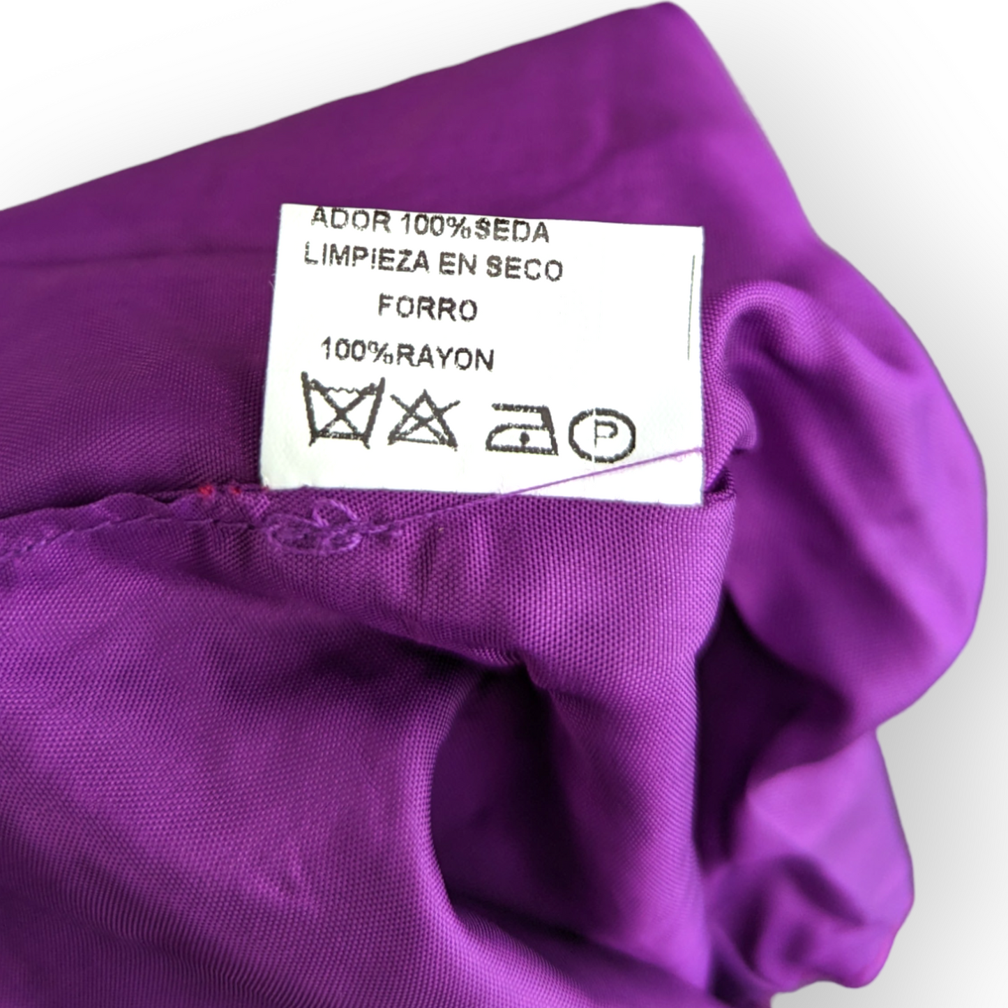 Costura Europea Purple 3 Piece Suit Blazer Jacket Top Skirt Dress Women Size 44