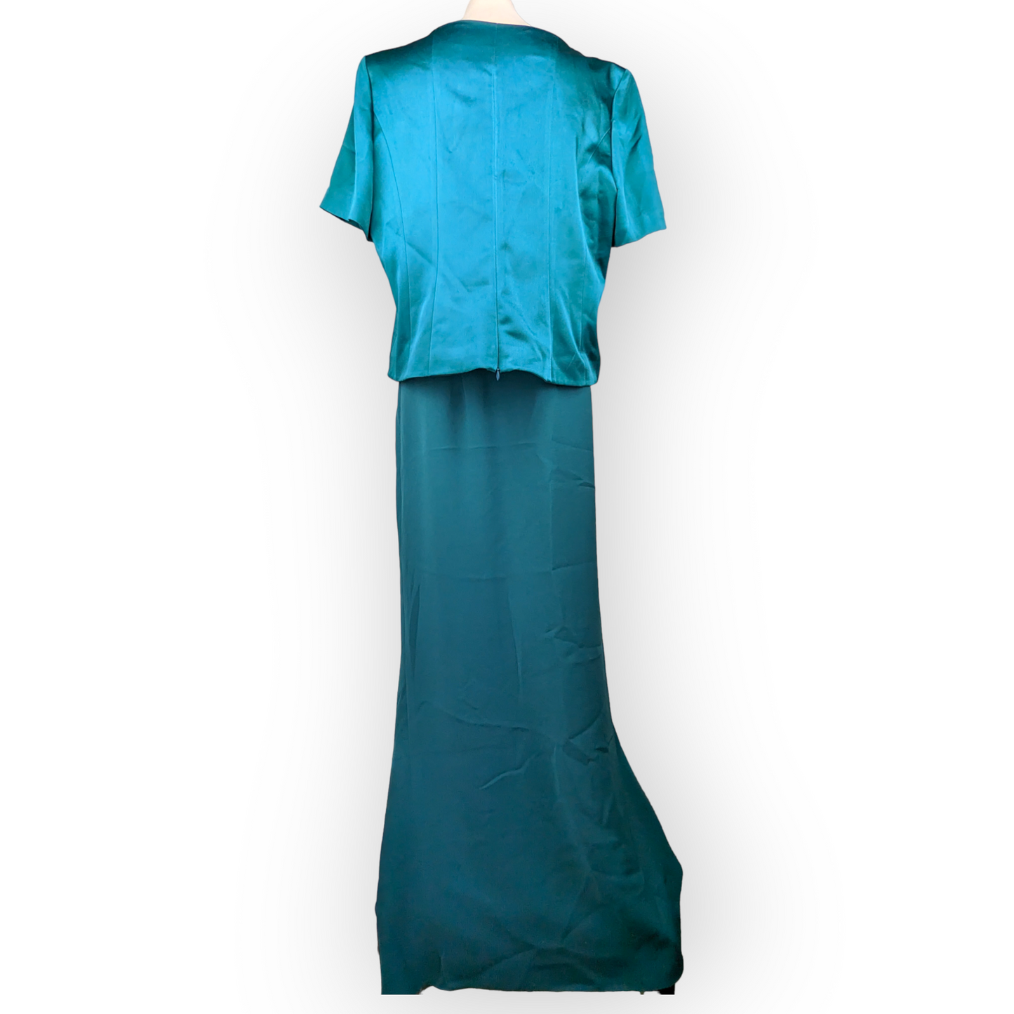 Jomhoy Green 3 Piece Suit Blazer Jacket Top Skirt Dress Women Size 50