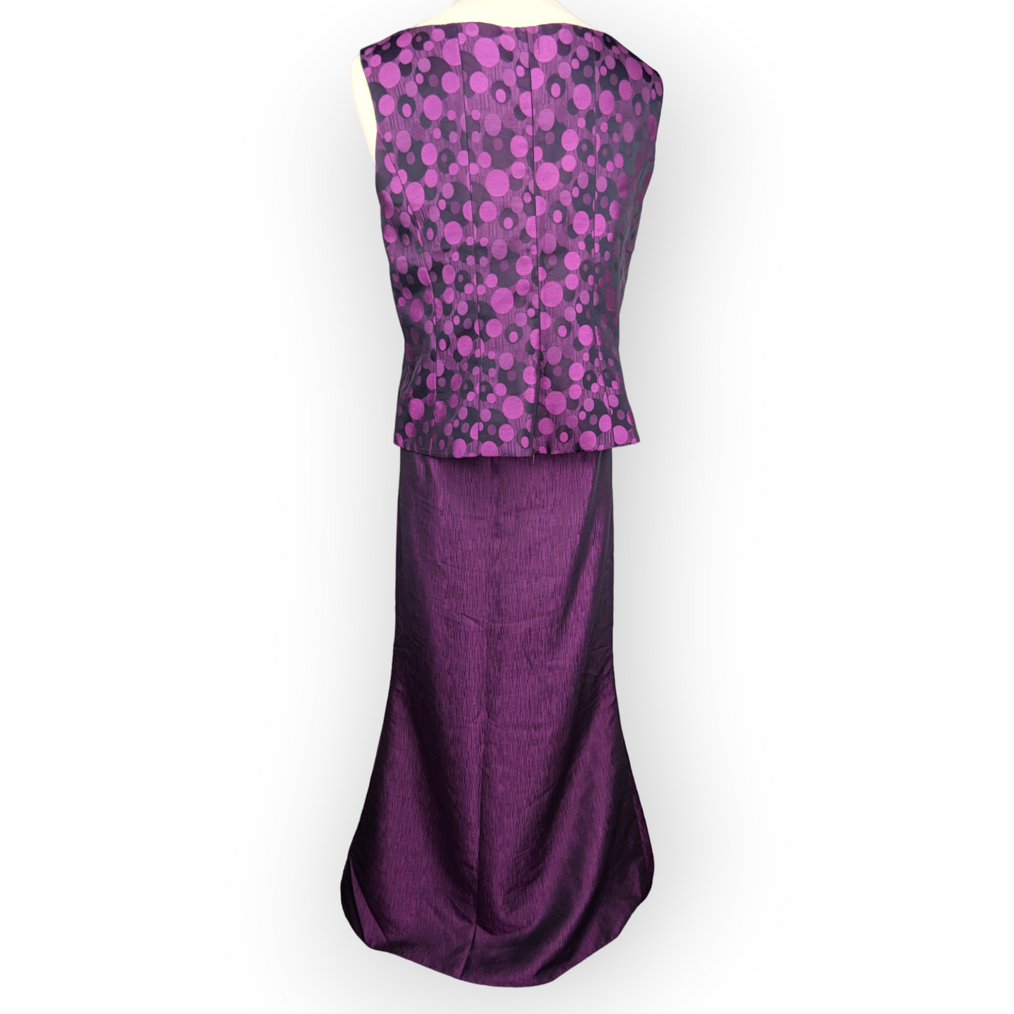 Jomhoy Purple 3 Piece Suit Blazer Jacket Top Skirt Dress Women Size 44