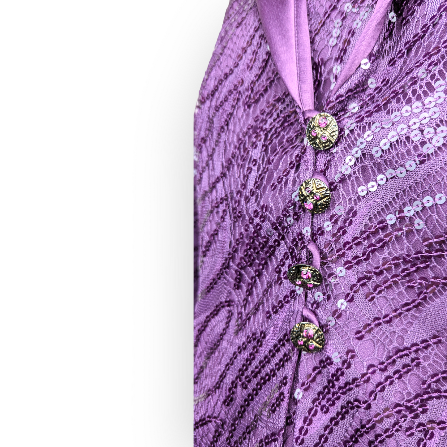 Jomhoy Violet Purple Floral 3 Piece Suit Blazer Jacket Top Skirt Dress Women Size 44