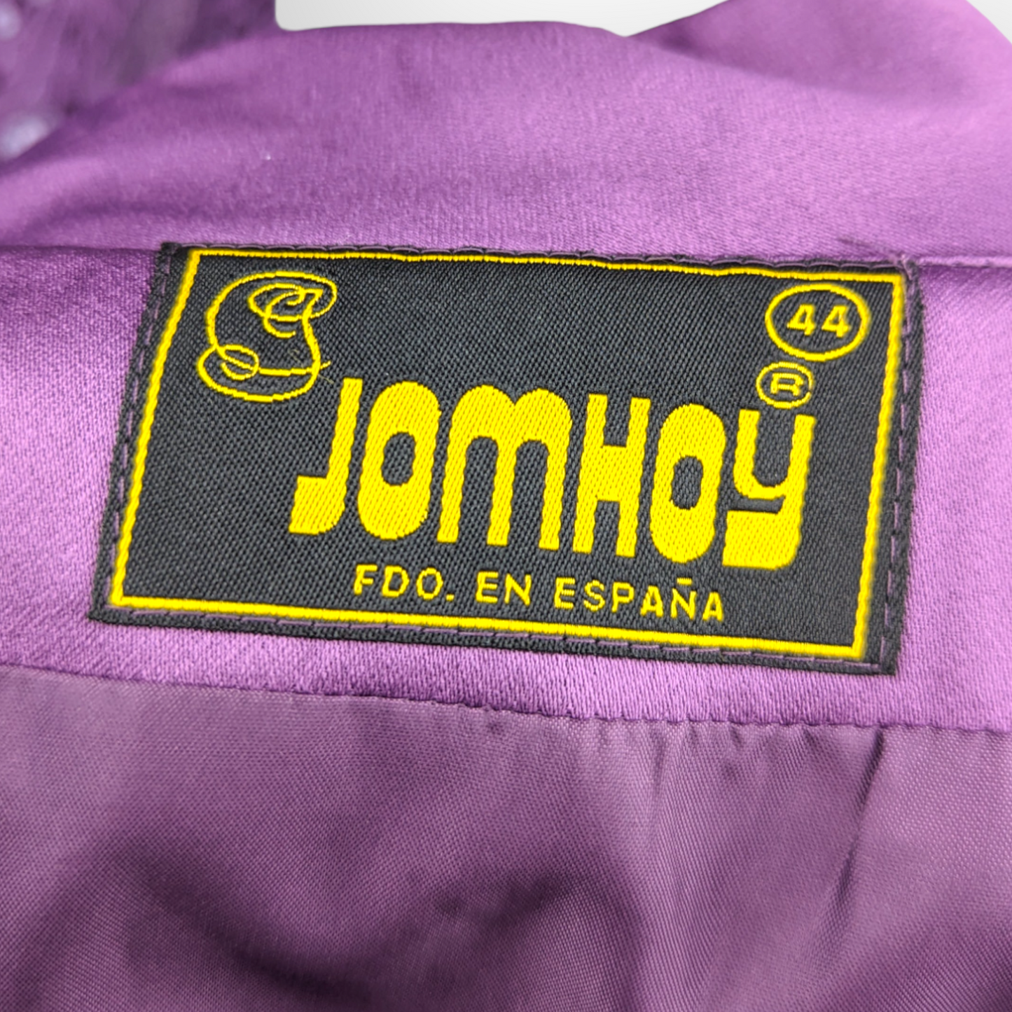 Jomhoy Violet Purple Floral 3 Piece Suit Blazer Jacket Top Skirt Dress Women Size 44