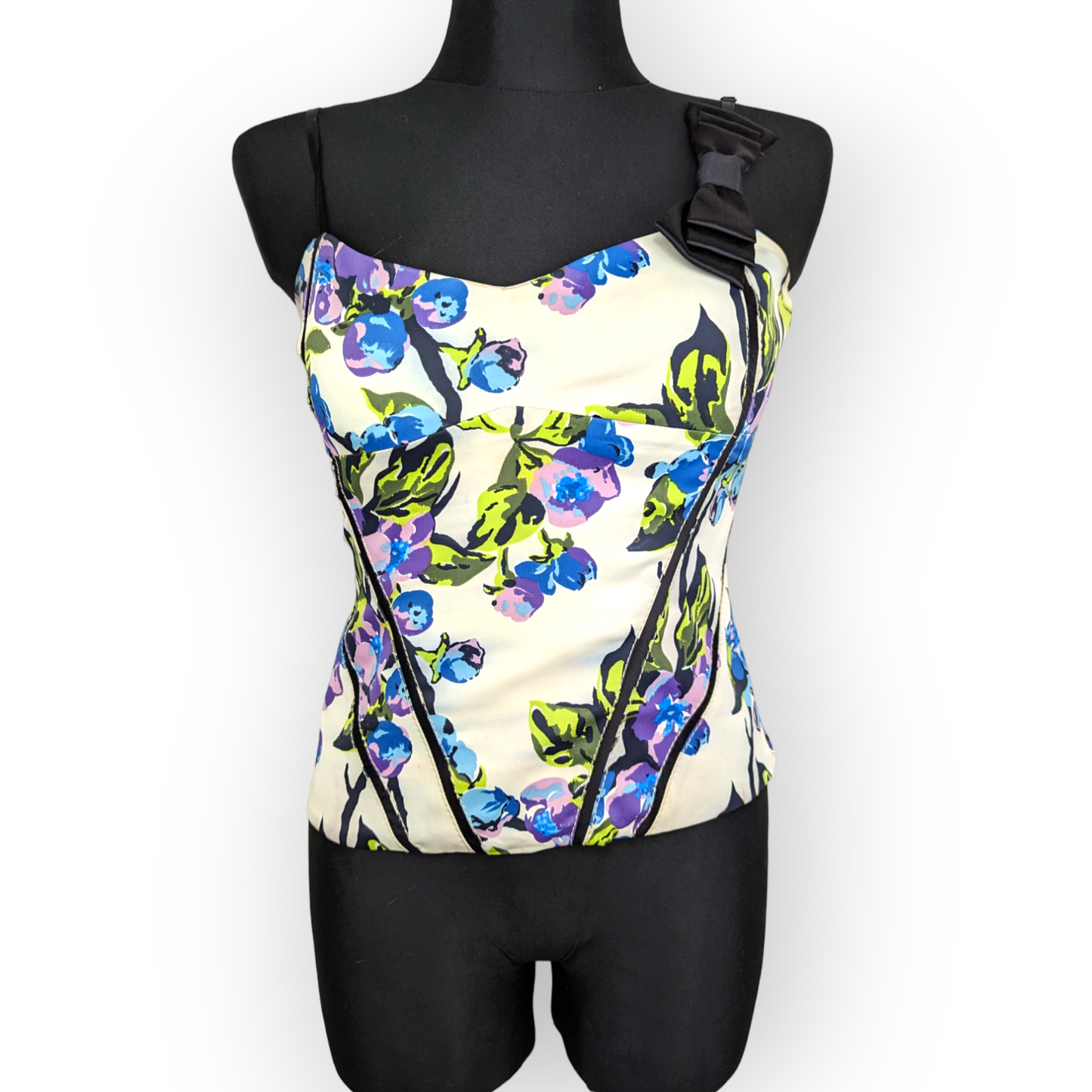 Karen Millen Multicolour Floral Pencil Fishtail 2 Piece Top & Skirt Dress Women UK 12