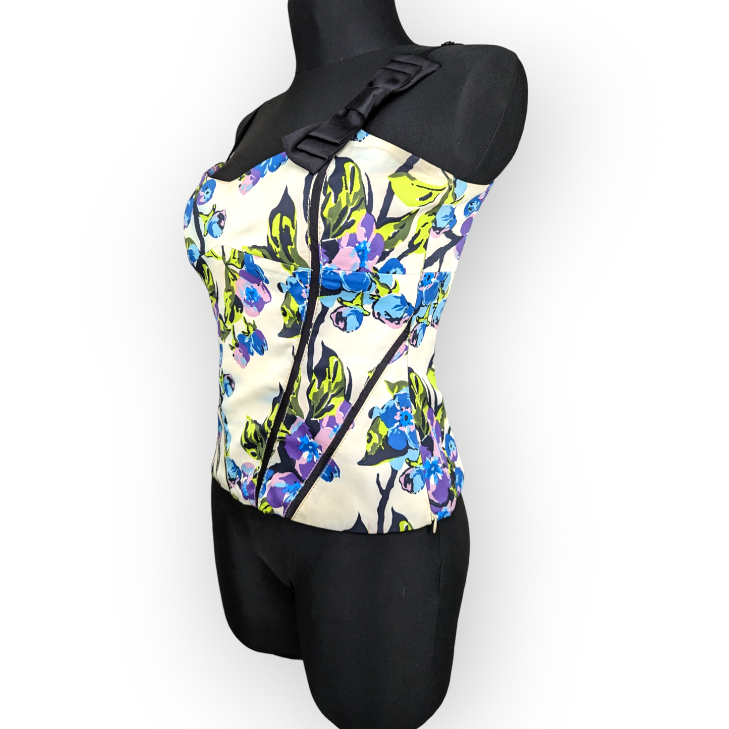 Karen Millen Multicolour Floral Pencil Fishtail 2 Piece Top & Skirt Dress Women UK 12