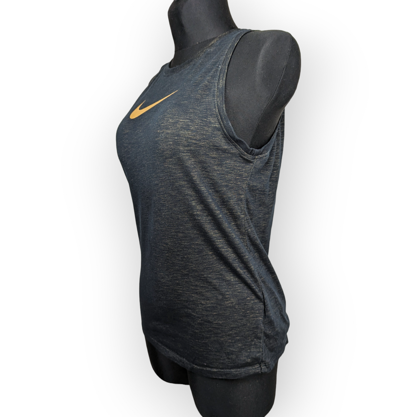 Nike Dri Fit Black Fitness Tank Top Sleeveless Round Neck Women Size Small