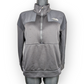 The North Face Black Grey Half Zip Fleece Jacket Women Size Large