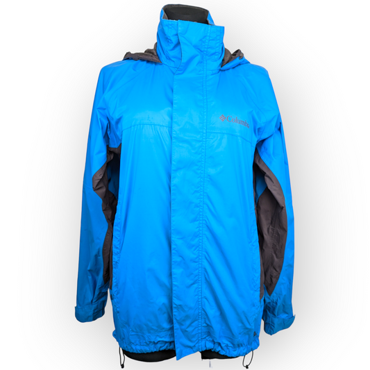 Columbia Sportswear Blue Hooded Windbreaker Jacket Women Small