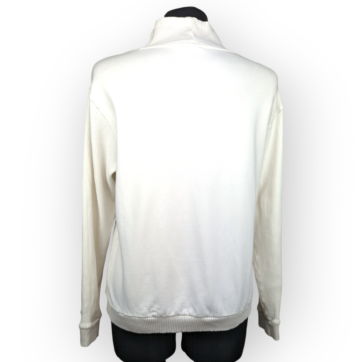 Puma White Embroidered Mock Neck Sweatshirt Jumper Women Small UK 10