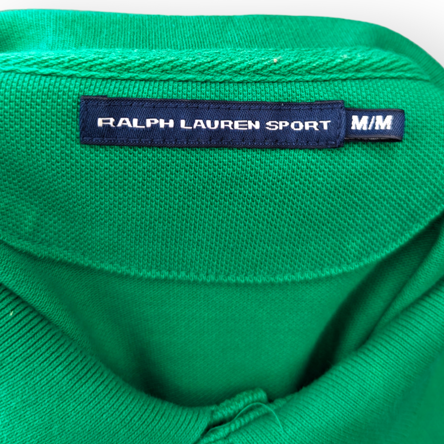 Polo Ralph Lauren Sport Vintage Green RL Club Polo Shirt Women Medium
