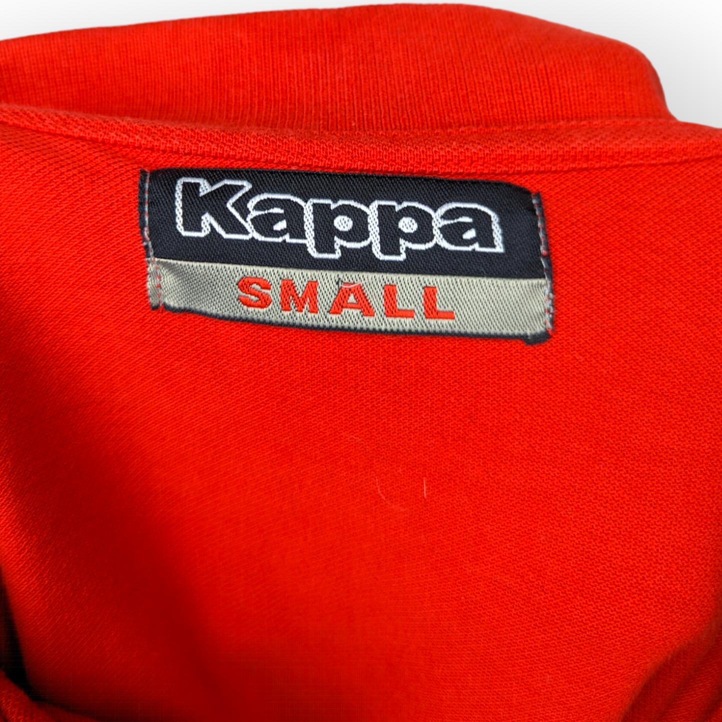 Kappa Vintage Red Short Sleeve 1/4 Button Cotton Polo Shirt Men Small