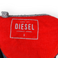 Diesel Grey Red Logo Short Sleeve Crew Neck T-Shirt Men Size Small