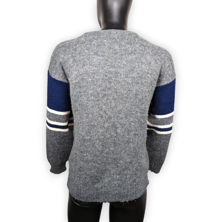 Coconut Club Vintage American Football Grey Crew Neck Jumper Sweater Men Medium