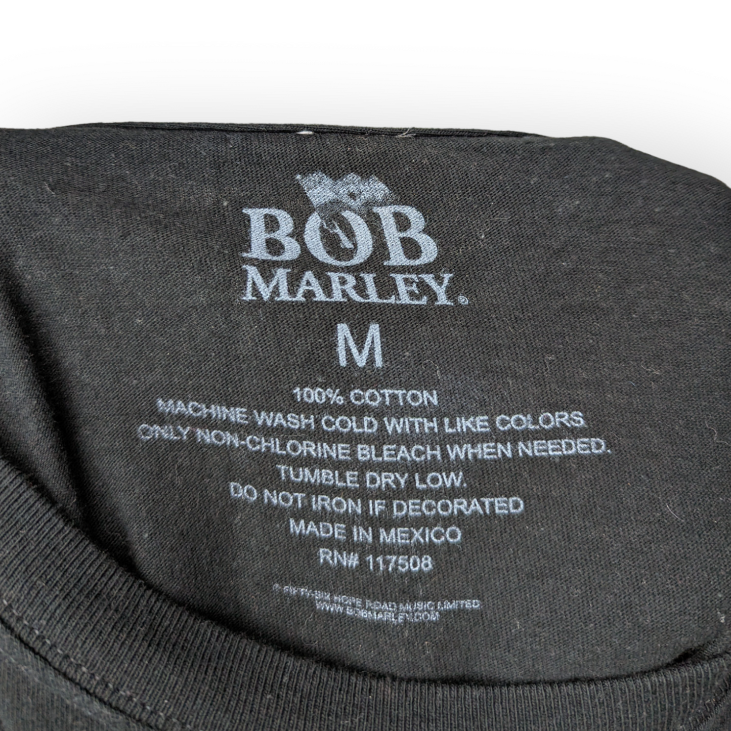 Bob Marley Vintage Black Soul Rebel Rasta Short Sleeve T-Shirt Men Size Medium