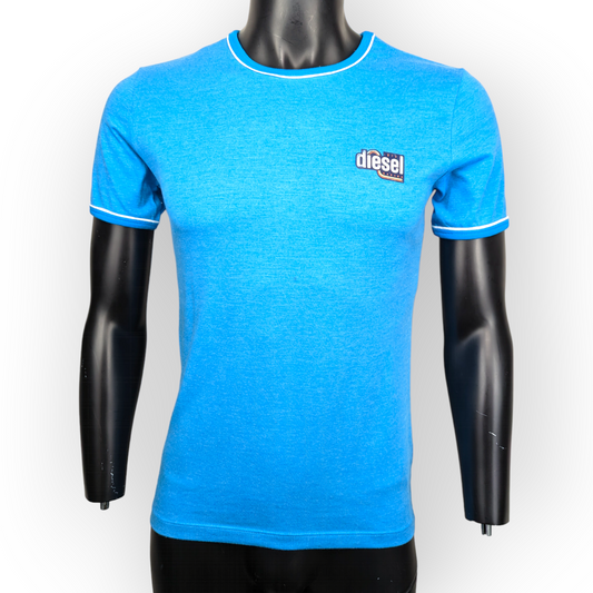 Diesel Vintage Blue Short Sleeve Cotton T-Shirt Men Size XS