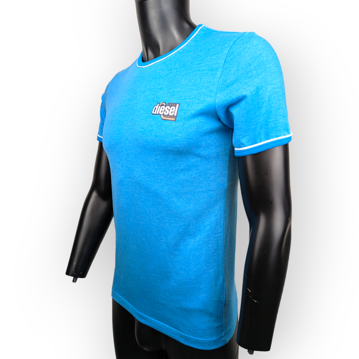 Diesel Vintage Blue Short Sleeve Cotton T-Shirt Men Size XS