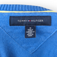 Tommy Hilfiger Blue Golf Diamond Checked V-Neck Sweater Jumper Men Medium