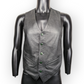 Freezone Vintage Black Leather Sport Button Vest Waistcoat Men Size Small