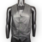 Freezone Vintage Black Leather Sport Button Vest Waistcoat Men Size Small