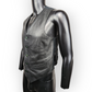 Freezone Vintage Black Leather Sport Button Vest Waistcoat Men Size Small