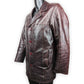 Noble Classic Vintage Brown Button Leather Jacket Men Size Medium
