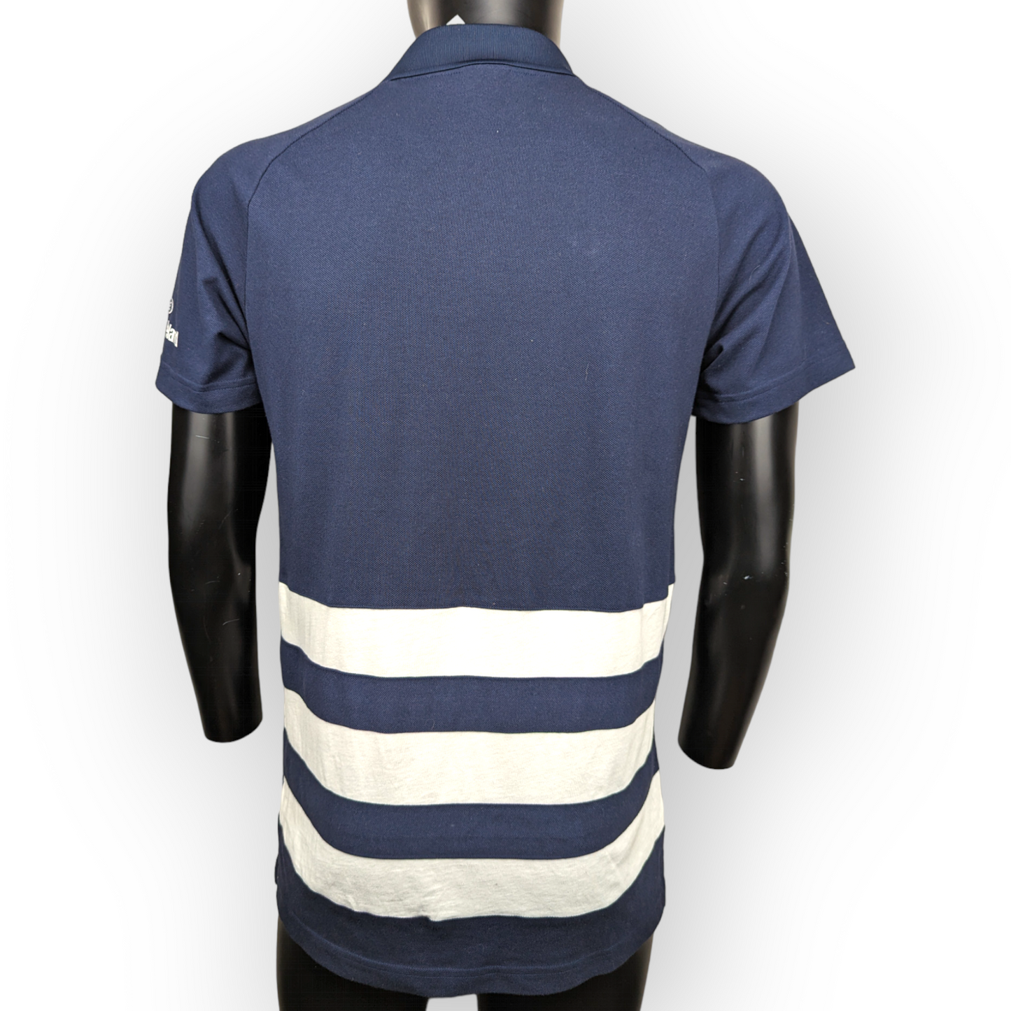 Adidas Navy Blue Short Sleeve Athletic Leinster Polo Shirt Men Size Medium