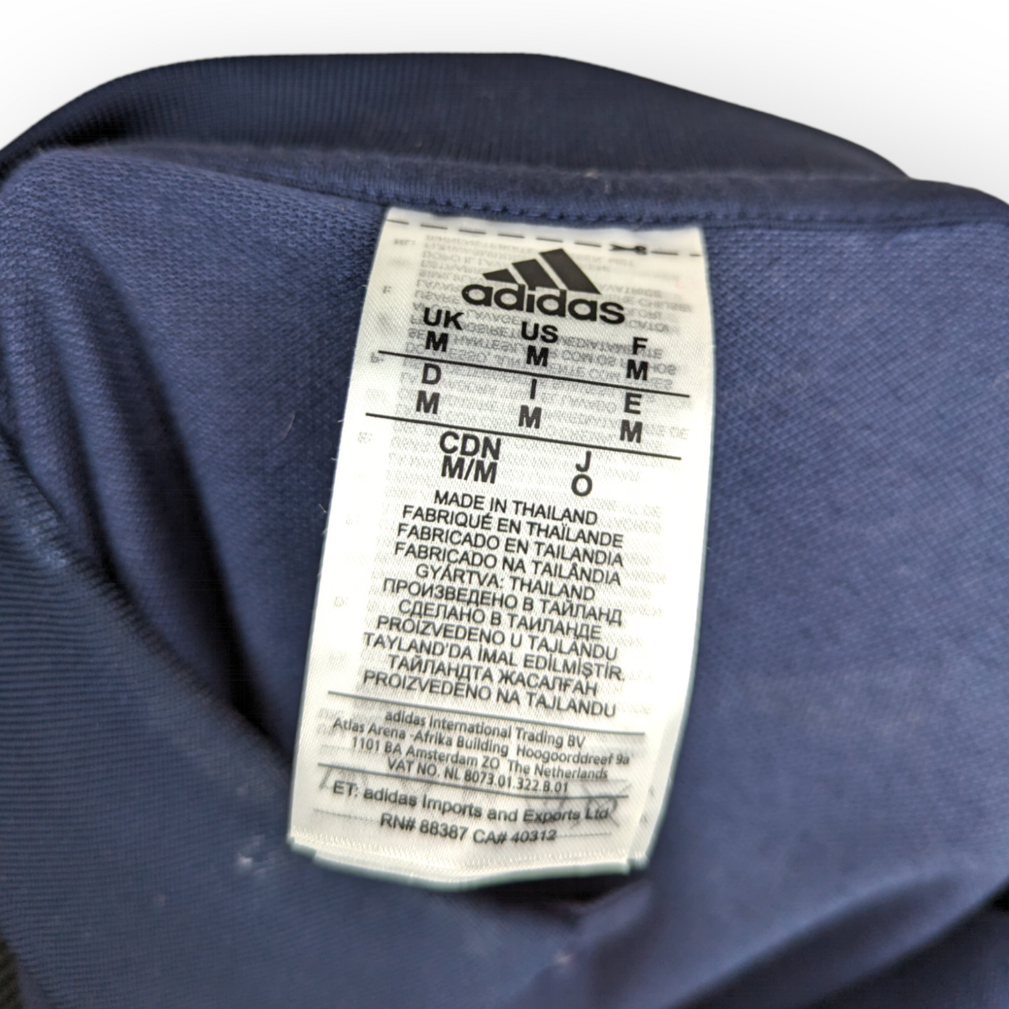 Adidas Navy Blue Short Sleeve Athletic Leinster Polo Shirt Men Size Medium