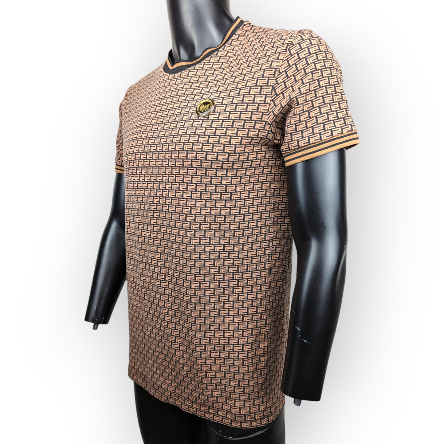 RC The President Club Brown Short Sleeve Crew Neck T-Shirt Men Medium