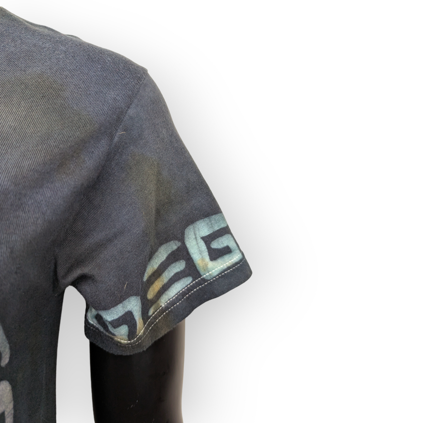 M&O Knits Vintage Aztec Skull Black Short Sleeve Crew Neck T-Shirt Men Small