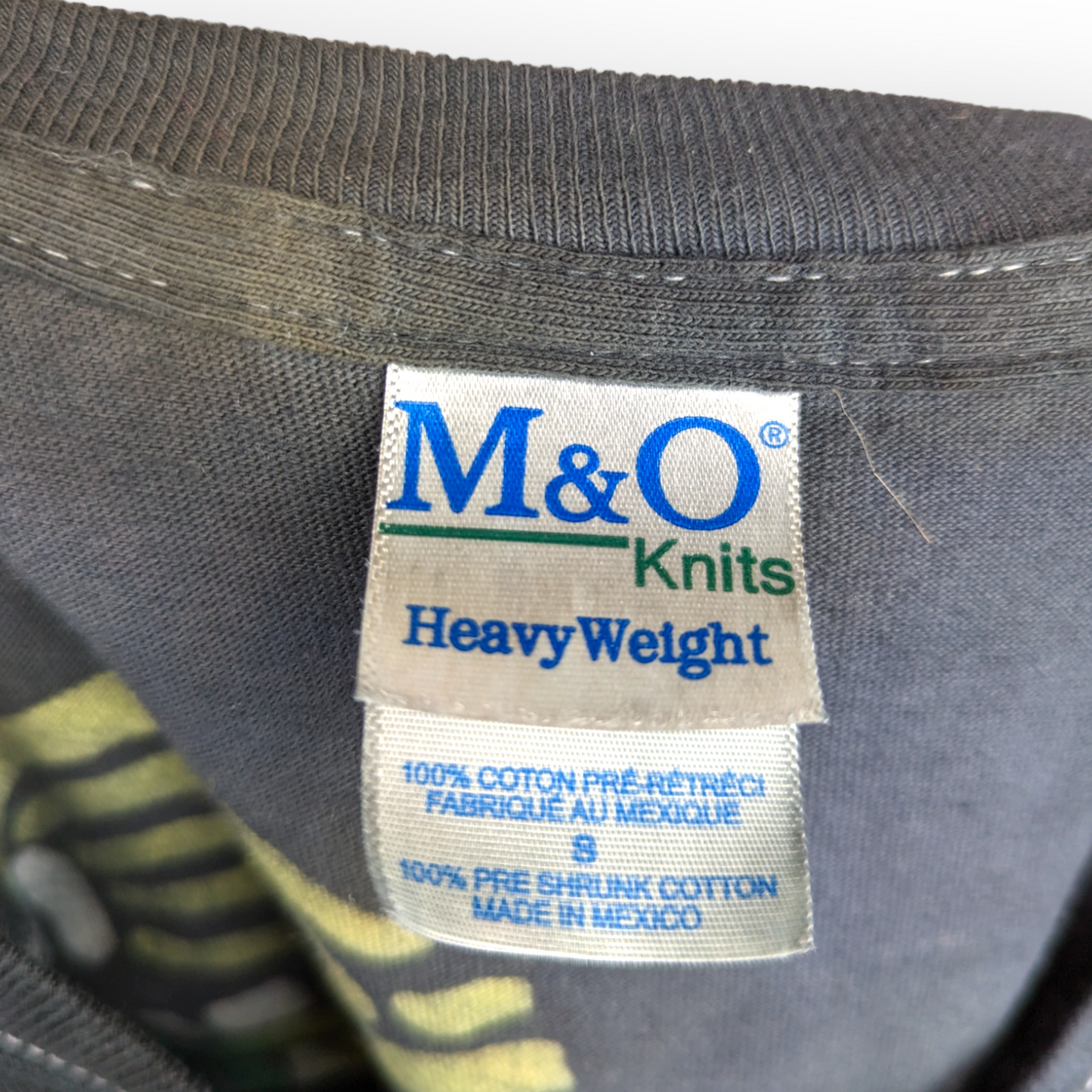 M&O Knits Vintage Aztec Skull Black Short Sleeve Crew Neck T-Shirt Men Small