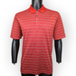 Nike Golf Dri Fit Red Striped Short Sleeve Polo Shirt Men Size Small