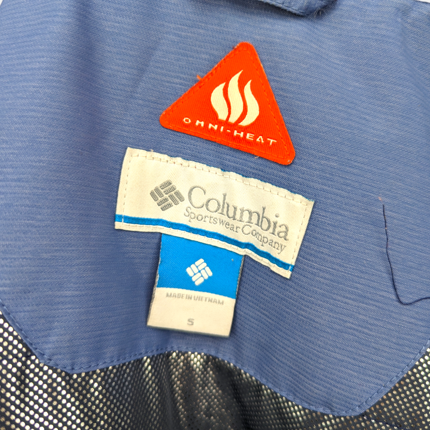 Columbia Sportswear Blue Ski Jacket Rain Coat Faux Fur Trim Women Small