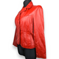 Wilsons Maxima Vintage Red Button Up Leather Jacket Women Size Small