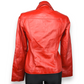 Wilsons Maxima Vintage Red Button Up Leather Jacket Women Size Small