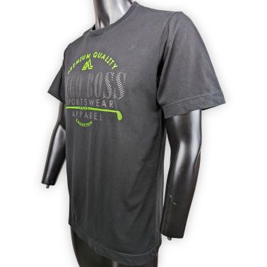 Hugo Boss Sportswear Apparel Black Cotton Short Sleeve T-shirt Men Size Medium
