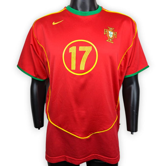 Nike Portugal 2004/06 C.RONALDO 17 Red Football Home Jersey Men Size Large