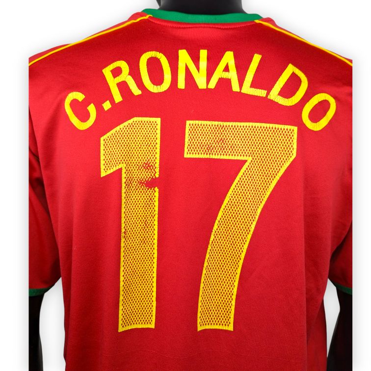 Nike Portugal 2004/06 C.RONALDO 17 Red Football Home Jersey Men Size Large