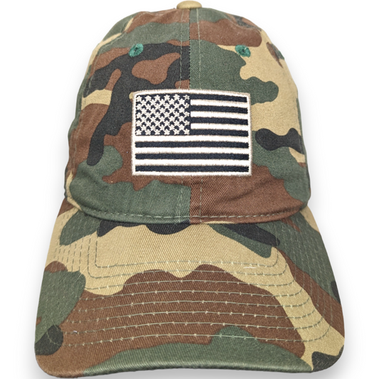 Rapid Dominance Vintage Green Camo USA American Flag Baseball Cap Men One Size