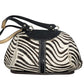 Alaluna Vintage 90's Leather Zebra Print Black White Shoulder Bag Handbag Women