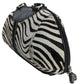 Alaluna Vintage 90's Leather Zebra Print Black White Shoulder Bag Handbag Women