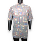 Club D'amingo Vintage Multicolour Abstract Print Short Sleeve Shirt Men Medium