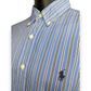 Ralph Lauren Blue Striped Long Sleeve Custom Fit Shirt Men Size Medium