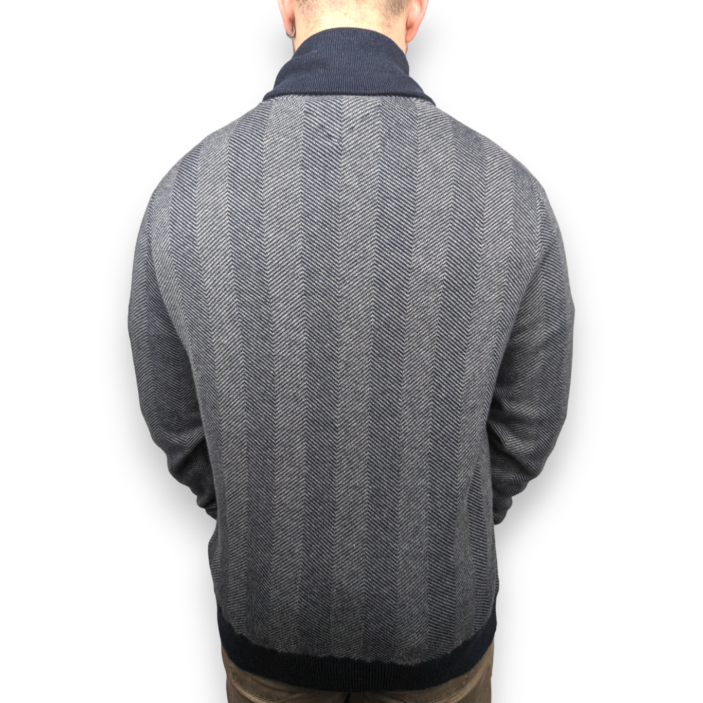 Tommy Hilfiger Grey Shawl Neck Pullover Jumper Men Size XL