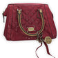 Guess Pink Quilted Tote Bag Handbag With Charm Women One Size