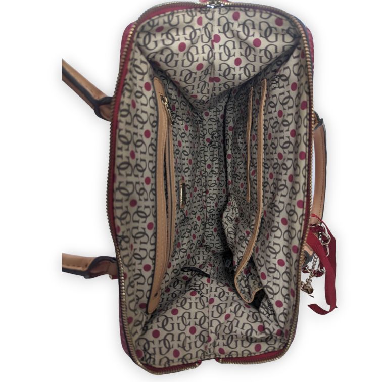 Guess Pink Quilted Tote Bag Handbag With Charm Women One Size