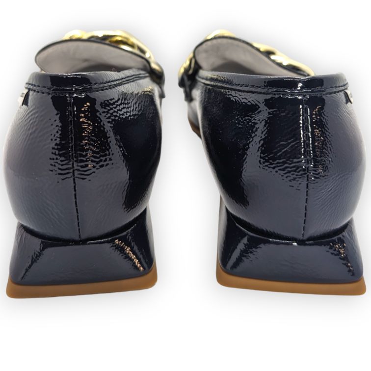 Marco Moreo Milano Navy Leather Flat Shoes Loafers Women Size UK 3