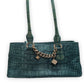 Roberta Gandolfi Vintage Blue Crocodile Skin Leather Tote Handbag Women One Size