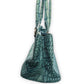 Roberta Gandolfi Vintage Blue Crocodile Skin Leather Tote Handbag Women One Size