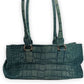 Roberta Gandolfi Vintage Blue Crocodile Skin Leather Tote Handbag Women One Size