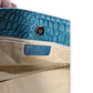 Roberta Gandolfi Vintage Blue Crocodile Skin Leather Tote Handbag Women One Size